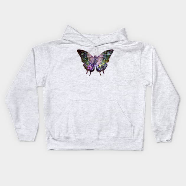 Butterflies, Celestial Garden Butterfly’s Soul in Lilac Kids Hoodie by Dream and Design